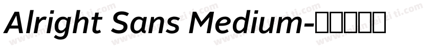 Alright Sans Medium字体转换